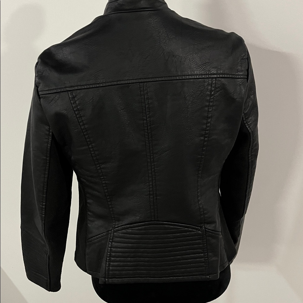 Torrid Black faux leather Bomber/Motorcycle Jacket - Picture 4 of 6